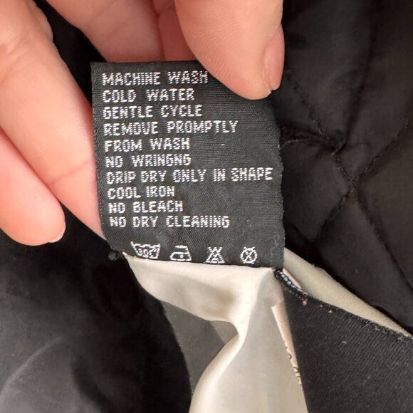 MARKER Women's Quilted Full Zip Jacket Black Front Pockets Insulated Waterproof - Picture 8 of 12